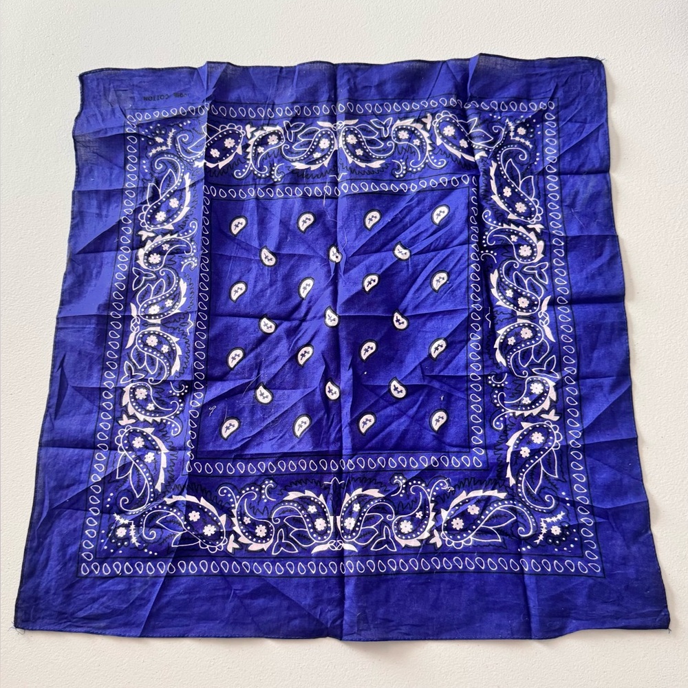 Royal Blue Paisley Bandana Scarf